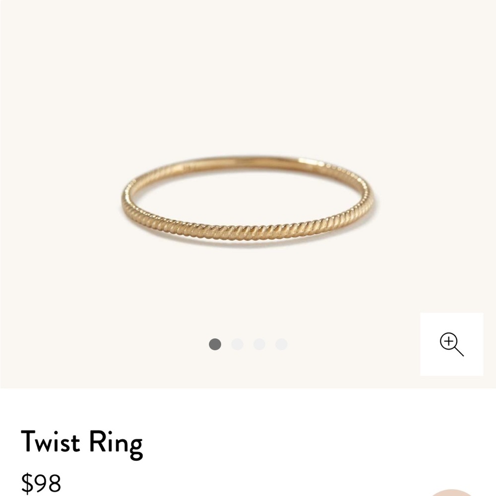 Mejuri Twist Ring 14K Y Gold Size 7